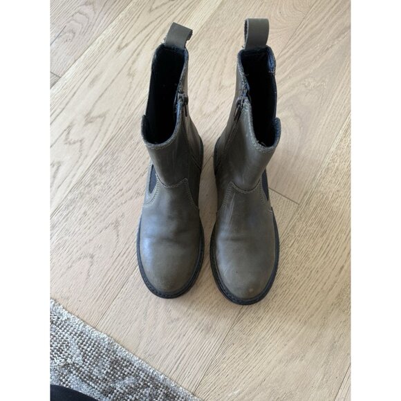 Zara Olive Green Combat Boots - Picture 2 of 5